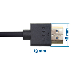 SH1BLK 1m Small Head BLACK HDMI Cable